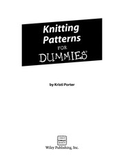 Knitting patterns for dummies  Cover Image