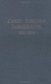 Early Virginia immigrants, 1623-1666  Cover Image