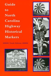 Guide to North Carolina highway historical markers  Cover Image