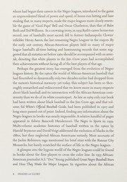 Shades of glory : the negro leagues and the story of African-American baseball  Cover Image