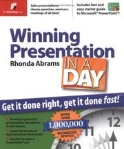 Winning presentation in a day get it done right, get it done fast  Cover Image